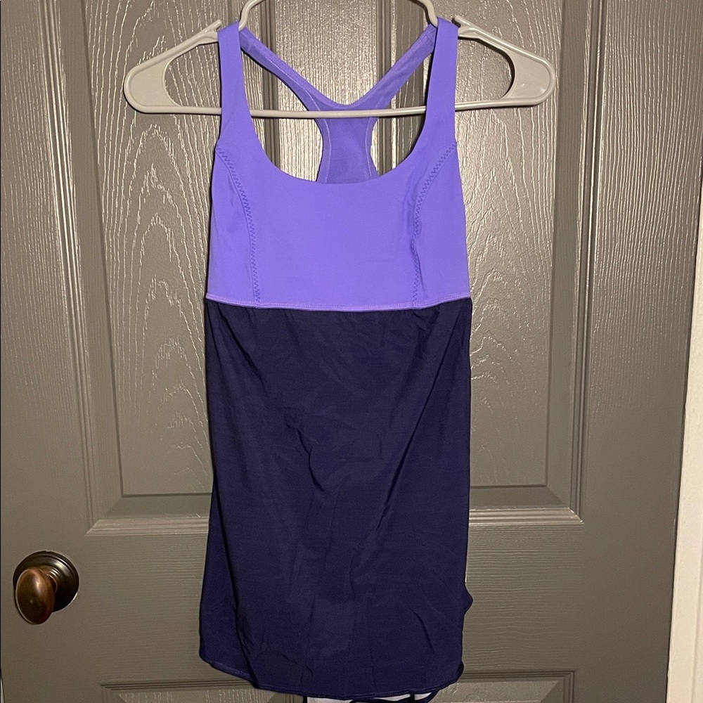 NWT LULULEMON Purple & Navy/Dark Purple Venus Tank - sz6 Flowy and Feminine!